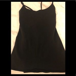 LuLuLemon size 8 black cross cross back tank